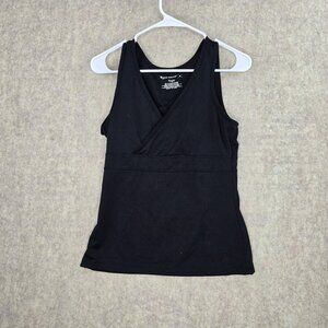 Tek Gear Womens Yoga Tank Top Black Size M Polyester/Spandex Sleeveless Stretch